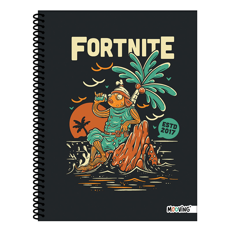 CUADERNO MOOVING A4 UNIVERSITARIO 80H FORTNITE RAYADO