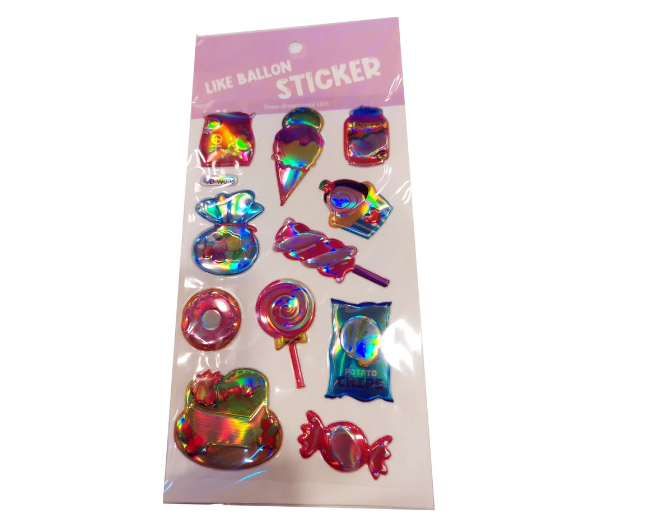 STICKER COLOURS 3D HOLOGRAMADO