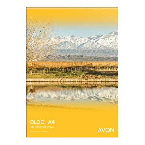 BLOCK AVON A4 PERFORADO X80H RAYADO