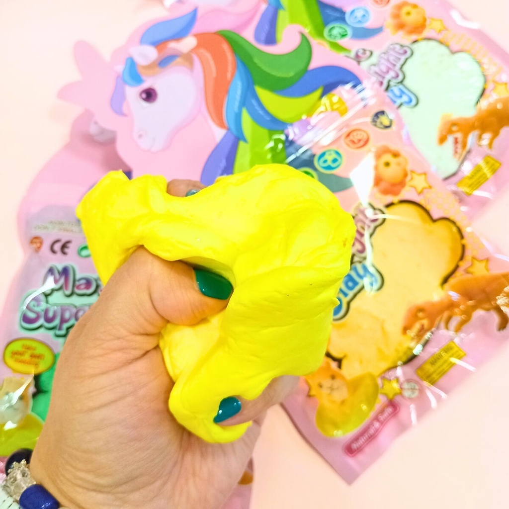 MASA COLOURS SLIME 60G UNICORNIO EN SOBRE CIERRE FACIL