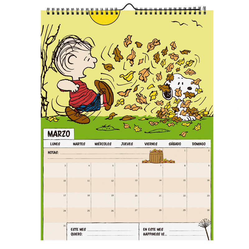 CALENDARIO MOOVING 35X25 SNOOPY