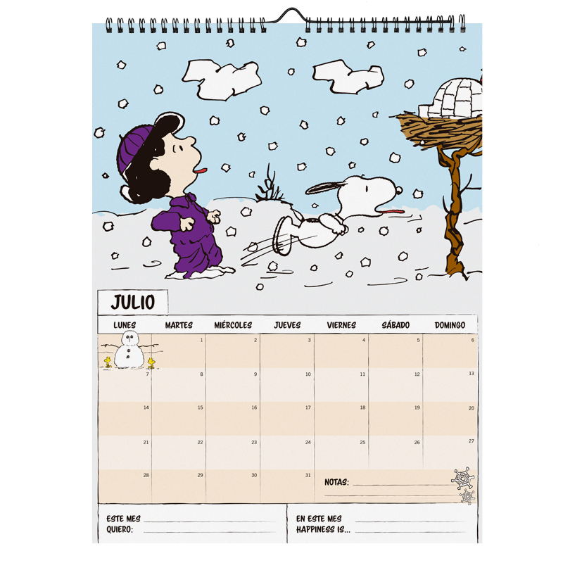 CALENDARIO MOOVING 35X25 SNOOPY