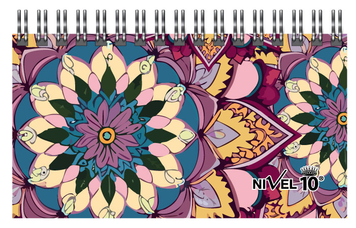 AGENDA NIVEL 10 POWER LINEA MANDALA C/ELASTICO