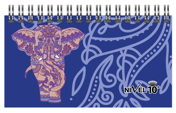 AGENDA NIVEL 10 POWER LINEA ELEFANTE C/ELASTICO