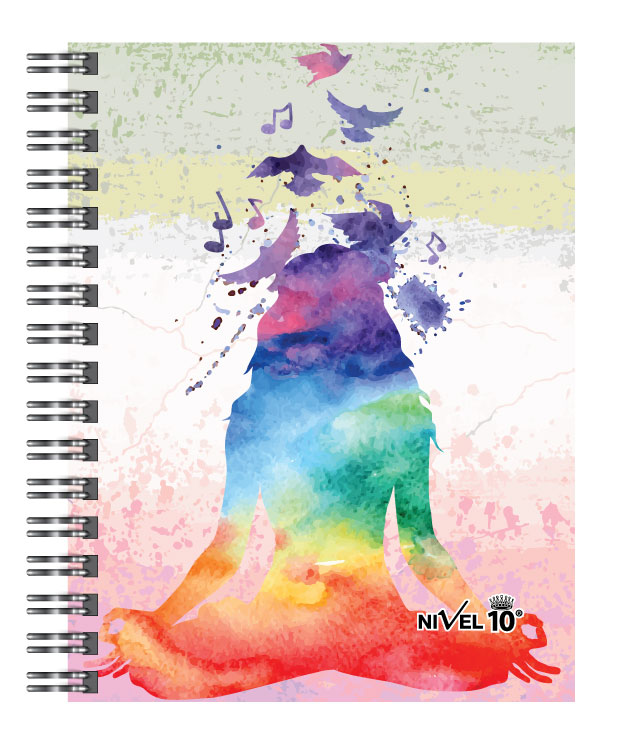 AGENDA NIVEL 10 TOP ESPIRALADA NAMASTE C/ELASTICO