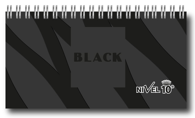 AGENDA NIVEL 10 POWER BLACK C/ELASTICO