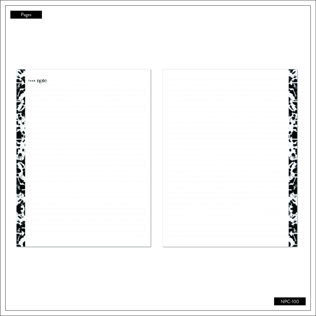 CUADERNO HAPPY NOTES CHIC 17X23CM RAYADO PUNTEADO C/DISCOS