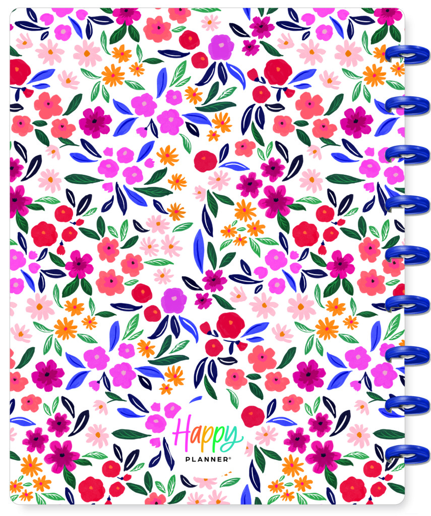 CUADERNO HAPPY NOTES FLORES 17X23CM RAYADO PUNTEADO C/DISCOS