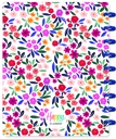 CUADERNO HAPPY NOTES FLORES 17X23CM RAYADO PUNTEADO C/DISCOS