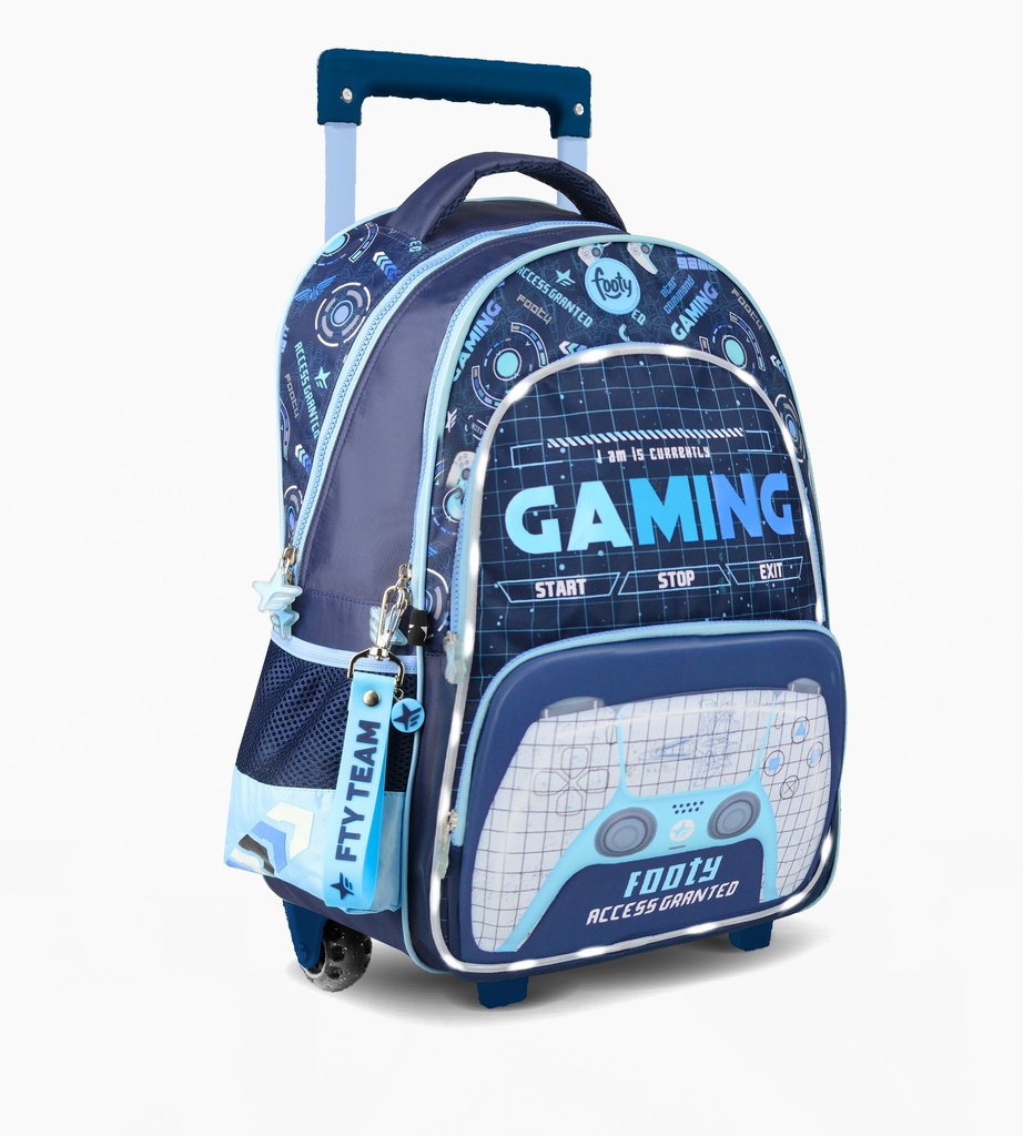 MOCHILA FOOTY C/CARRO 18''  LEVEL UP C/LUZ