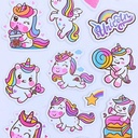 STICKER COLOURS 3D UNICORNIO