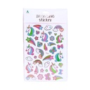 STICKERS COLOURS UNICORNIO CON BRILLO