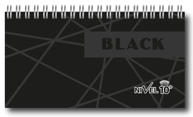 AGENDA NIVEL 10 POWER BLACK C/ELASTICO