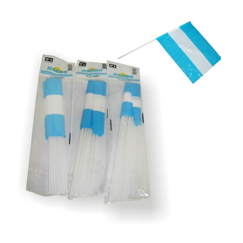 BANDERA PLASTICA ARGENTINA Nº3 X12 15X21CM