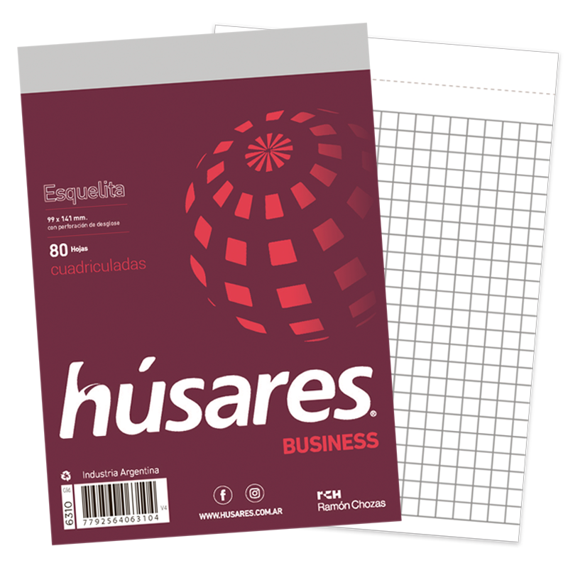 BLOCK HUSARES ESQUELITA BUSINESS X80H CUADRICULADO