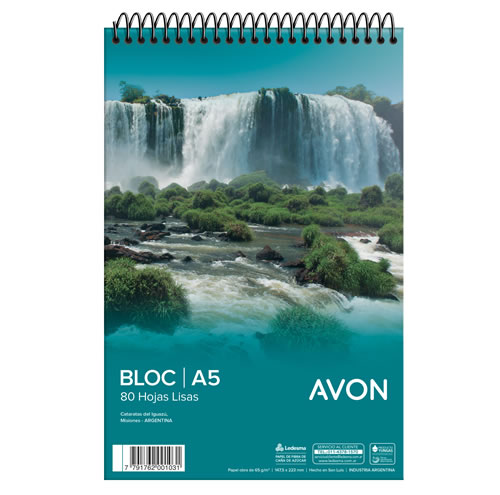 BLOCK AVON A5 C/ESPIRAL X80H LISO