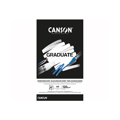 BLOCK CANSON GRADUATE NOIR 120G 20H AA