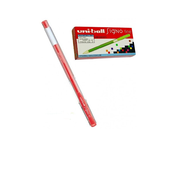 BOLIGRAFO UNI SIGNO GEL FLUO ROJO