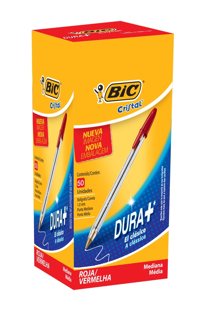 BOLIGRAFO BIC CRISTAL 1.0 X50 ROJO