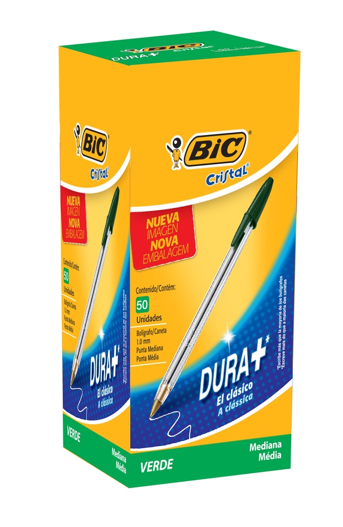 BOLIGRAFO BIC CRISTAL 1.0 X50 VERDE