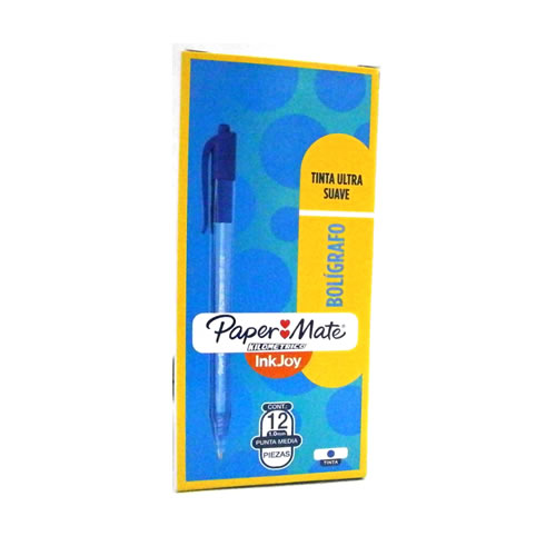 BOLIGRAFO PAPERMATE KM INKJOY 100RT X12 AZUL