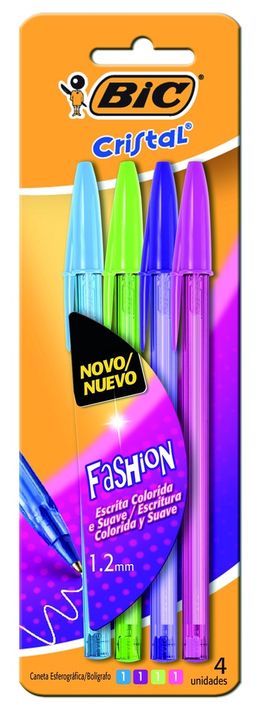 BOLIGRAFO BIC FASHION 1.2 X4 SURTIDOS