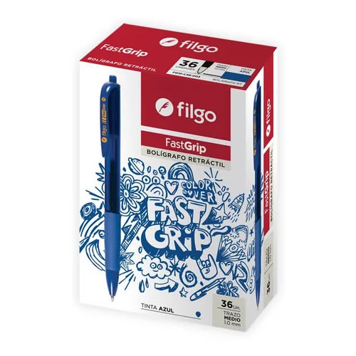 BOLIGRAFO FILGO FASTGRIP X36 AZUL RETRACTIL