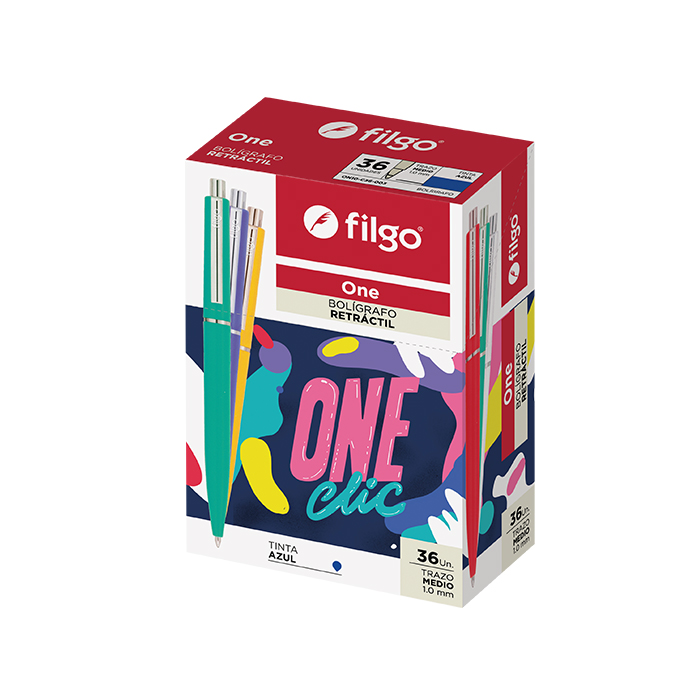 BOLIGRAFO FILGO ONE X36 AZUL RETRACTIL