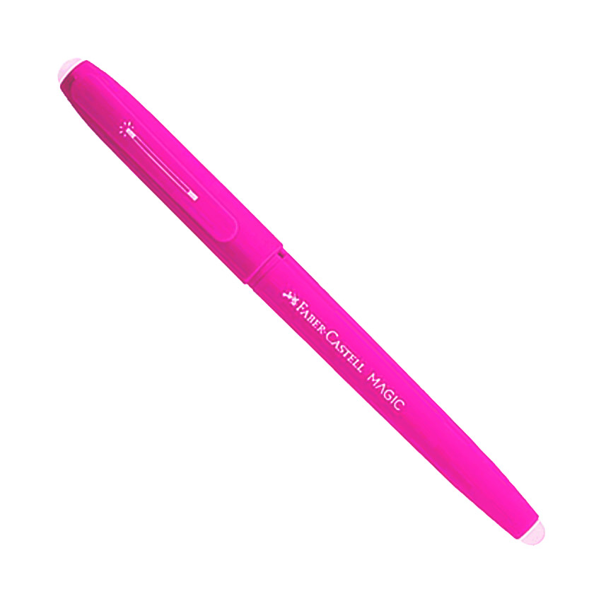 BOLIGRAFO FABER BORRABLE MAGIC ROSA X12 TINTA AZUL