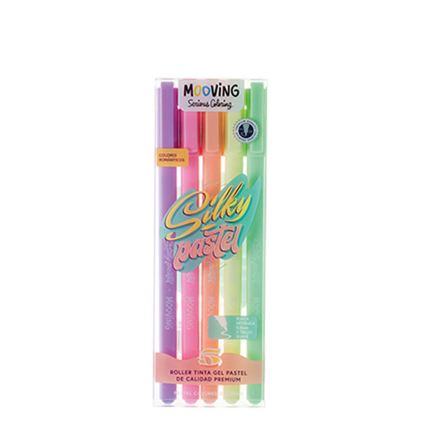 BOLIGRAFO MOOVING ROLLER TINTA PASTEL X 5