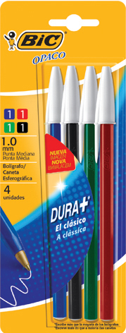 BOLIGRAFO BIC OPACO 1.0 X4 SURTIDOS