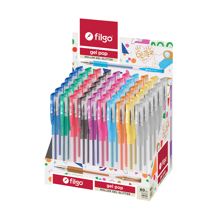 BOLIGRAFO FILGO GEL POP ROLLER GEL X60 GLITTER