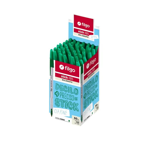 BOLIGRAFO FILGO 025 STICK 0.7MM X50 VERDE