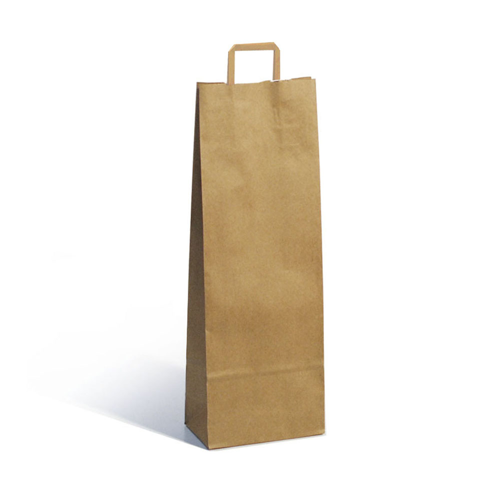 BOLSA RP KRAFT BOTELLA 14X08X40 X10