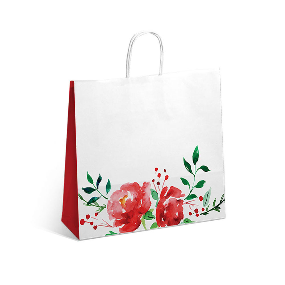 BOLSA RP FLORES ACUARELAS 32X10X30