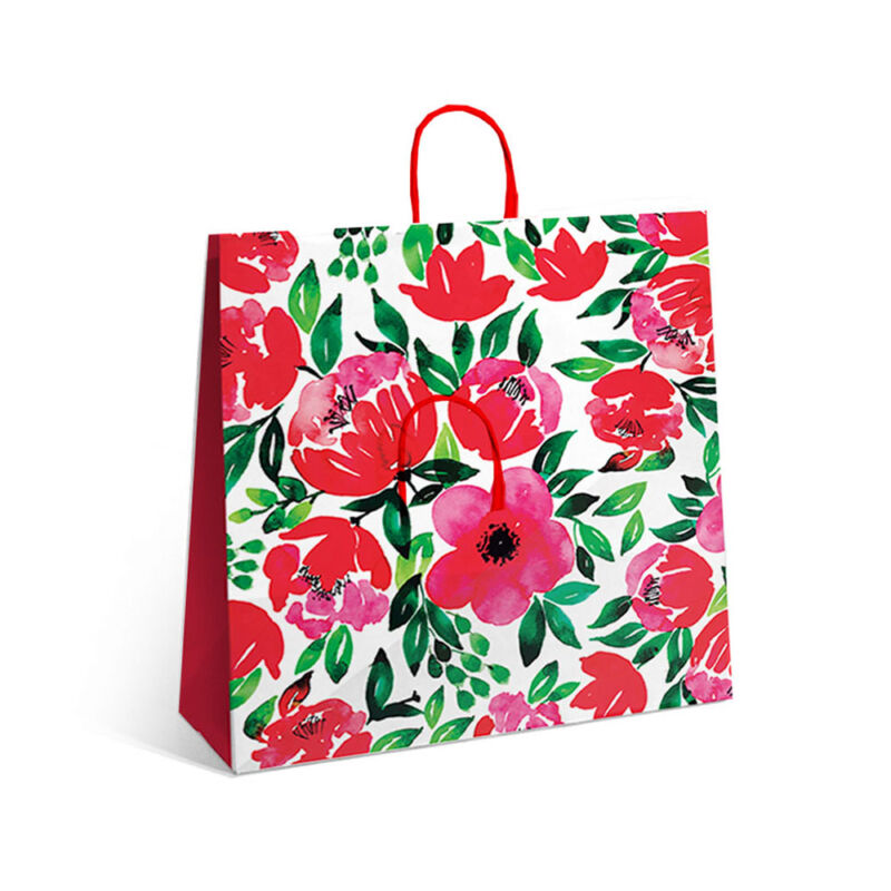 BOLSA RP FLORES ACUARELAS 36X22X39