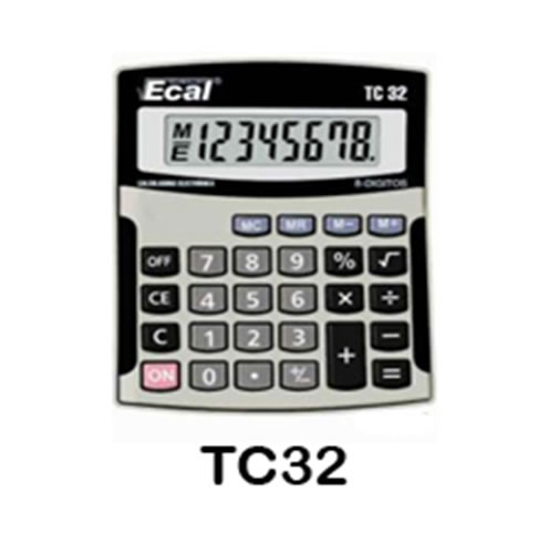 CALCULADORA ECAL ESCRITORIO MEDIANA TC32 8DIG+1P