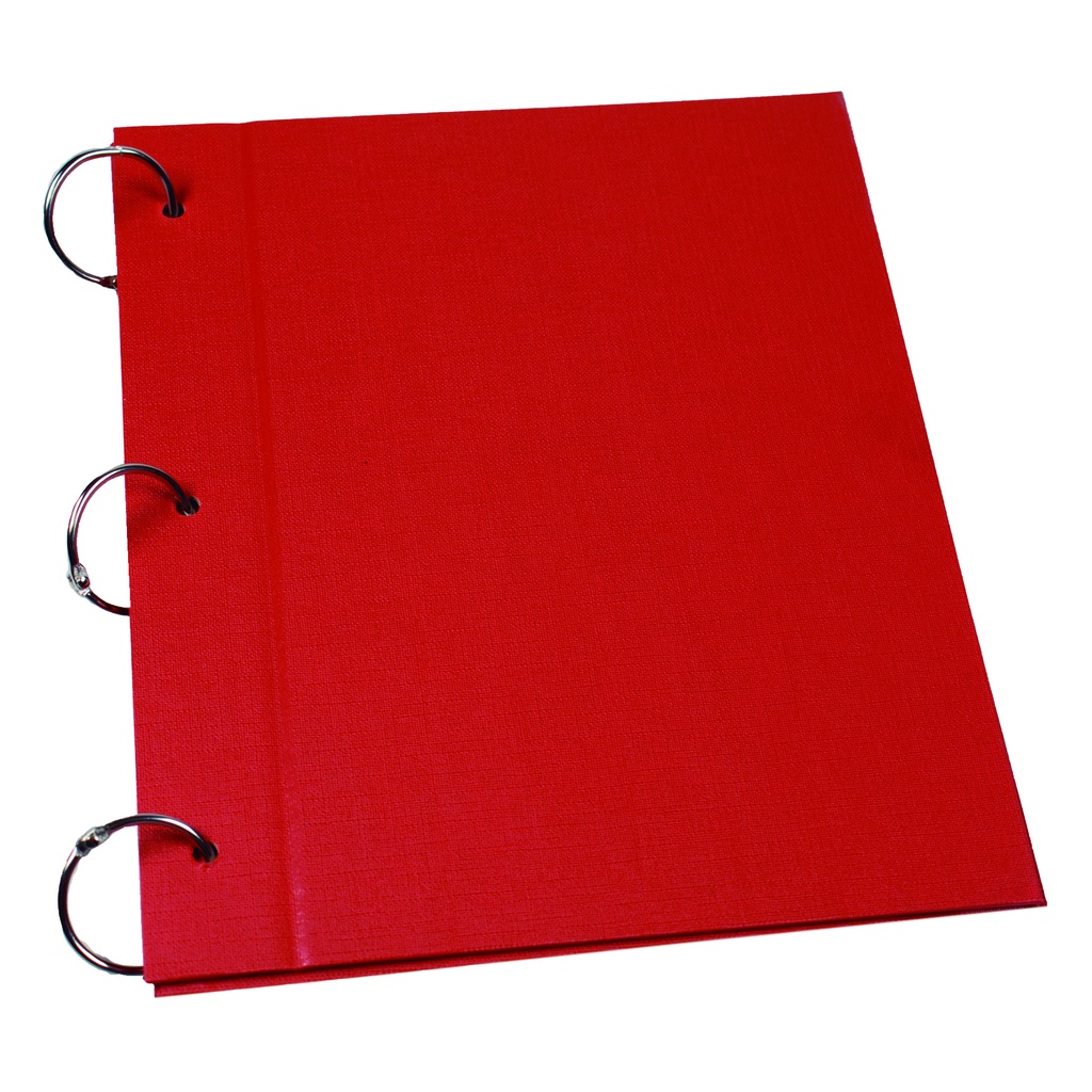 CARPETA 2 TAPAS Nº3 LAMA PVC ROJO