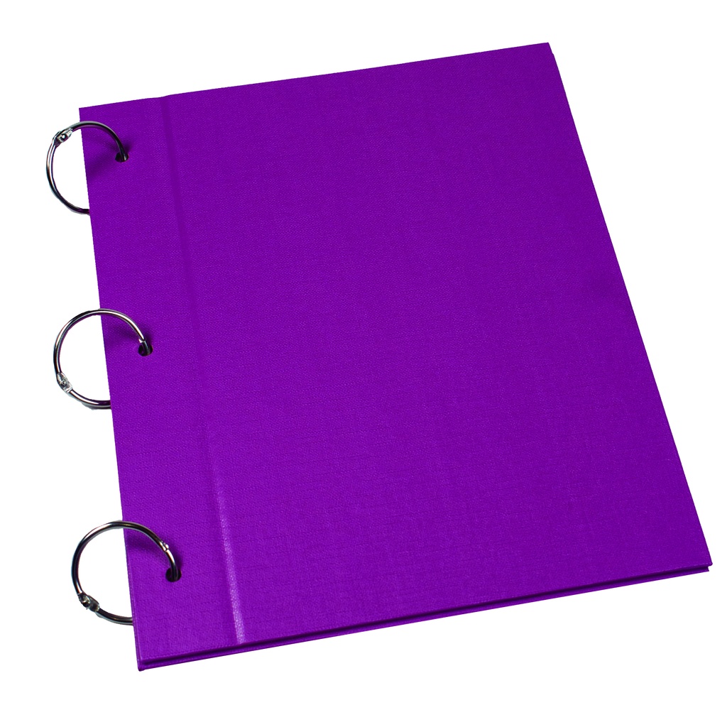 CARPETA 2 TAPAS Nº3 LAMA PVC PURPURA