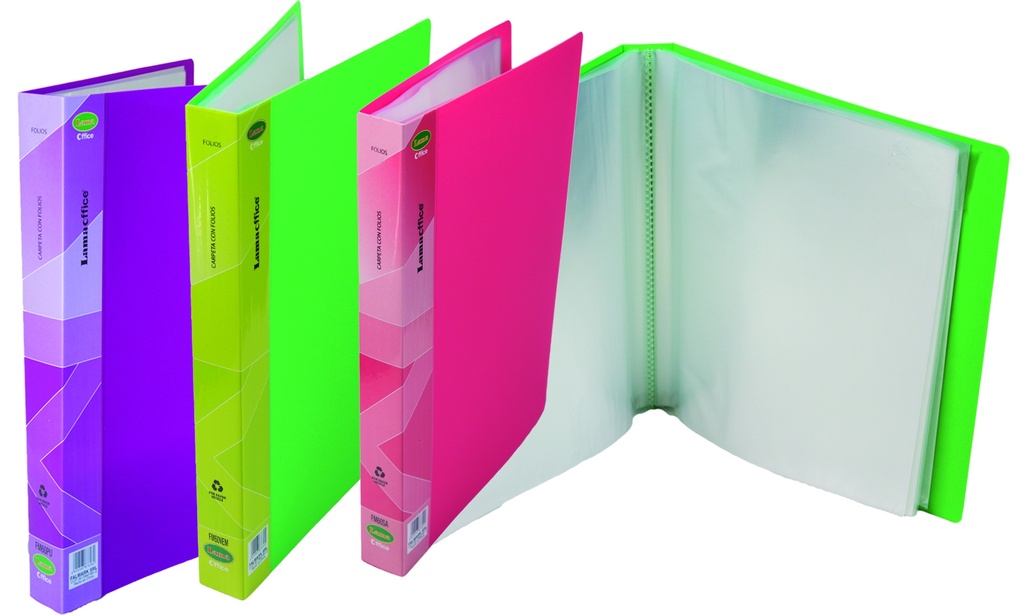 CARPETA A4 CON FOLIOS LAMA X10 FOLIOS PASTEL