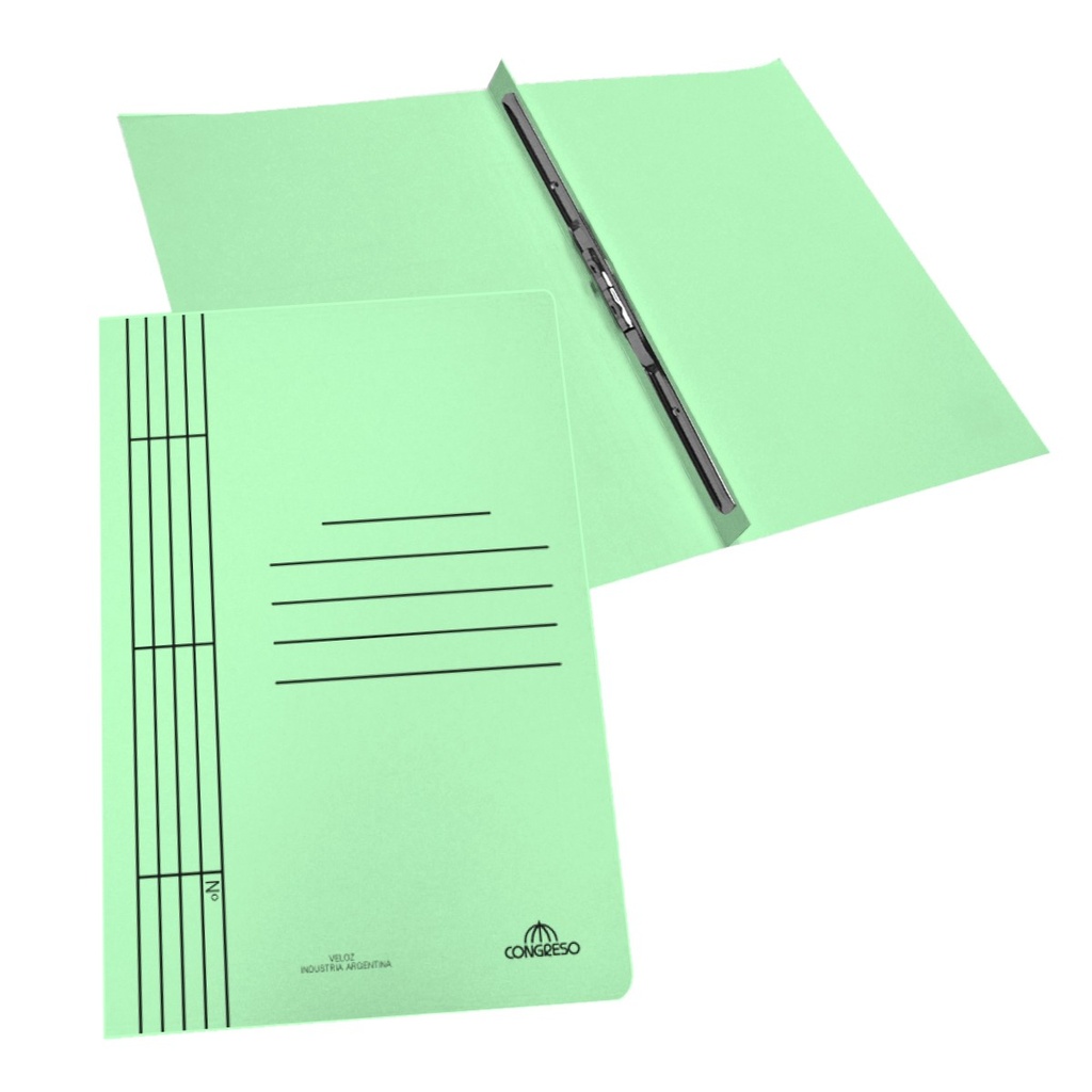 CARPETA OFICIO VELOX CONGRESO X50 VERDE 170GRS