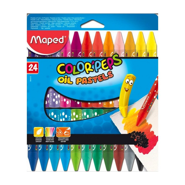 CRAYONES MAPED PASTELES OLEO X24