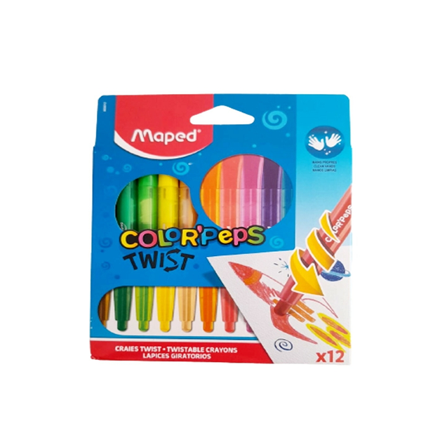 CRAYONES MAPED TWIST CERA GIRATORIO X12