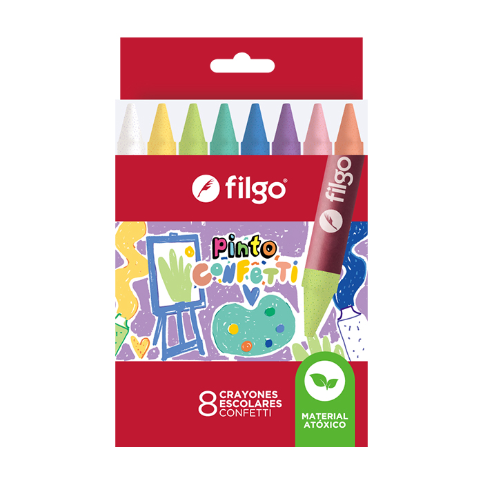 CRAYONES FILGO X8 CONFETTI LIQUIDACION