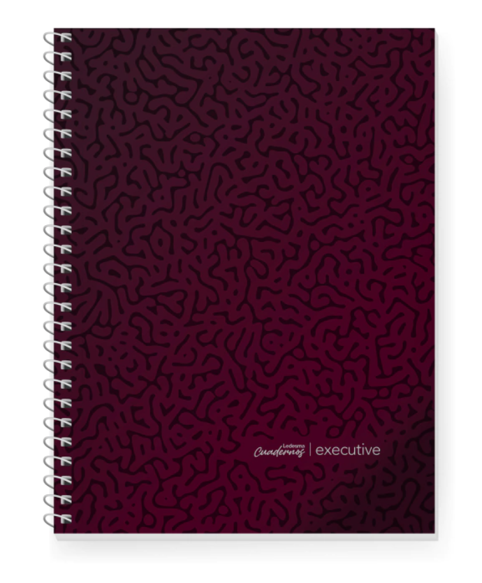 CUADERNO LEDESMA EXECUTIVE 22X29 BORDO RAYADO