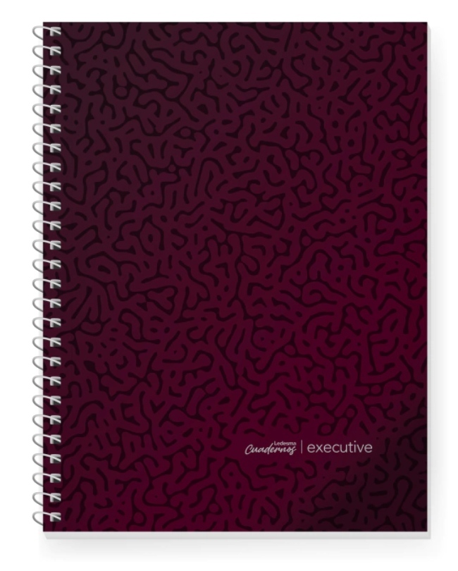 CUADERNO LEDESMA EXECUTIVE 22X29 BORDO CUADRICULADO