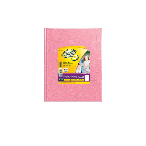 CUADERNO EXITO Nº3 FORRADO 48H ROSA RAYADO