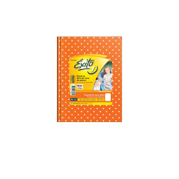 CUADERNO EXITO T/D LUNAR 48H NARANJA RAYADO