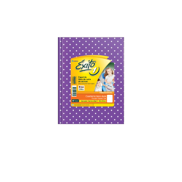 CUADERNO EXITO T/D LUNAR 48H LILA RAYADO