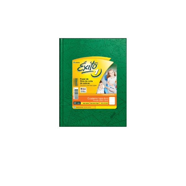 CUADERNO EXITO T/D ARAÑA 48H VERDE RAYADO